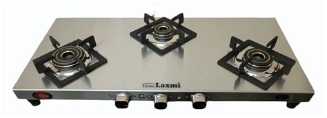 3 burner gas stove stainless steel laxmi
